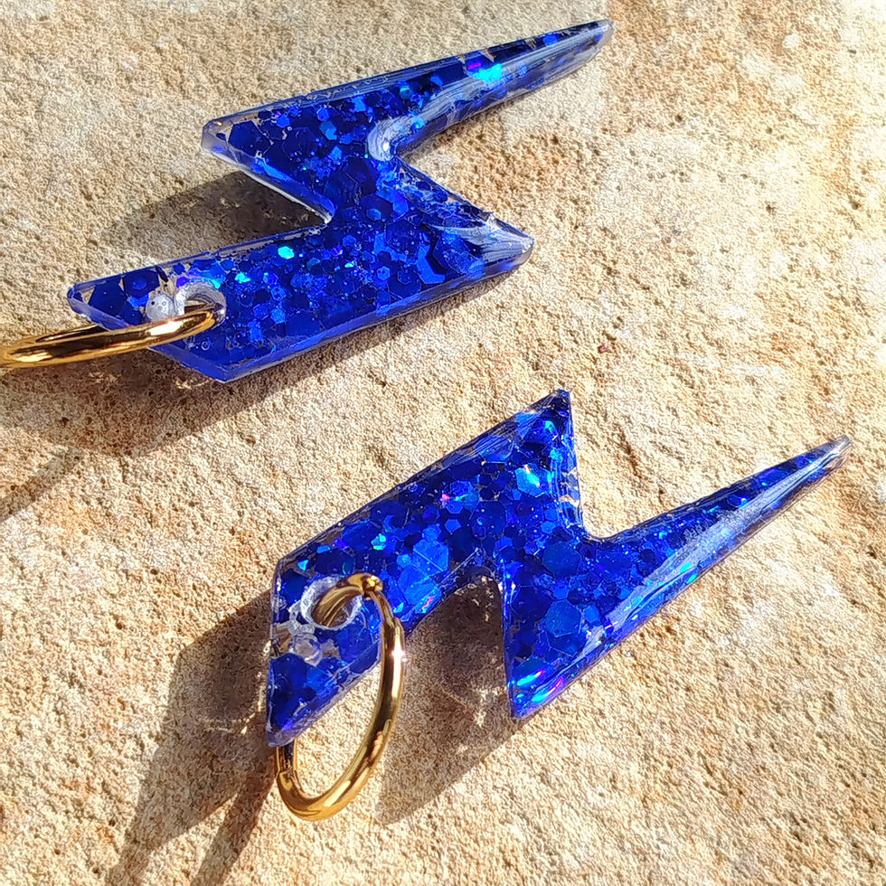 Miniature : Boucles d'oreilles "Shiny Bowie"