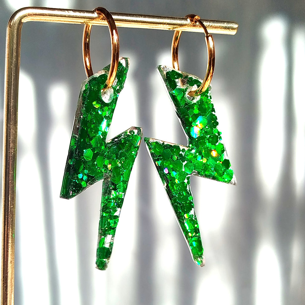 Miniature : Boucles d'oreilles "Shiny Bowie"