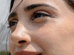 a woman with wrinkles