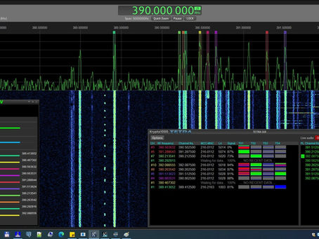 Krypto1000 (VHF-SHF and Satellite) SIGINT software in action