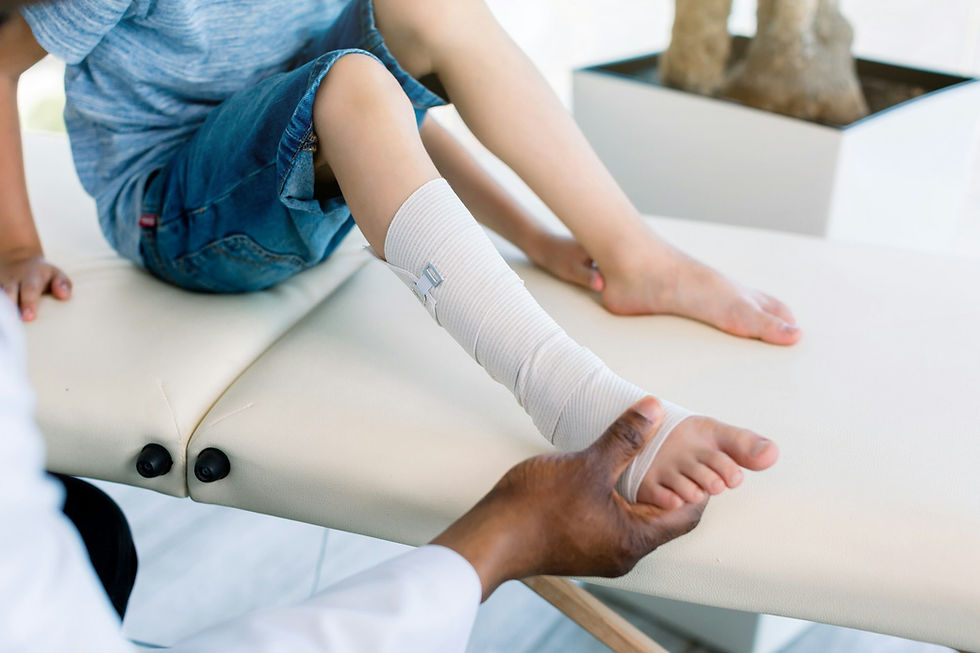 a broken leg