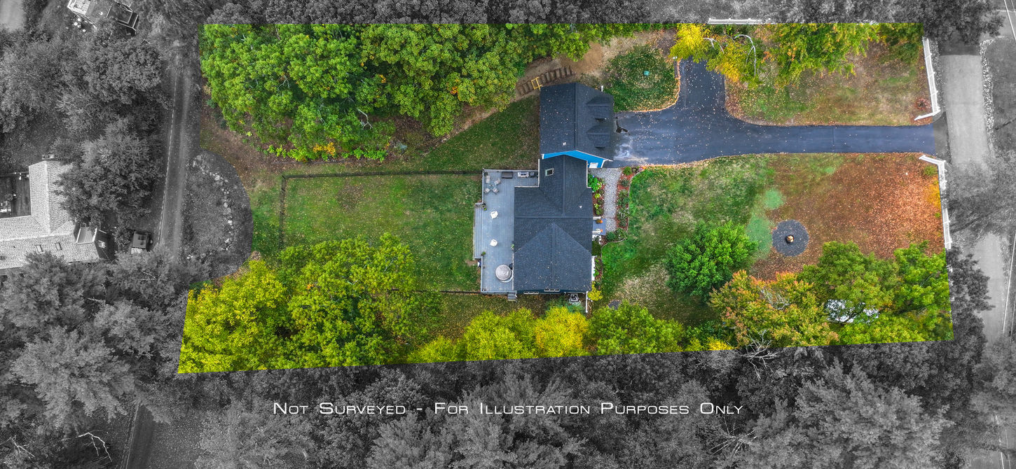 Aerial Drone Home Property Boundaries Parameter