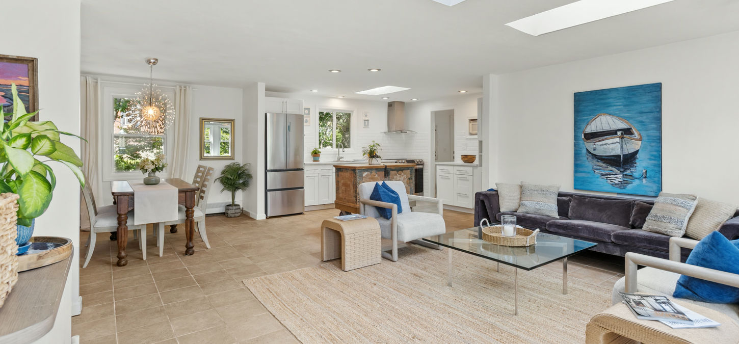 Professional HDR Property MLS Imagery Hampton NH Open Plan Living Room Home