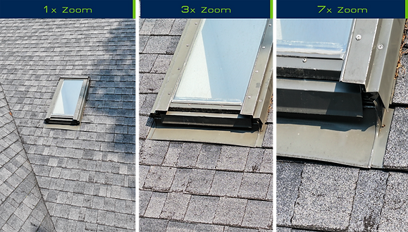 Aerial Drone Telephoto Lens Comparison for Home Inspection 1x 3x 7x