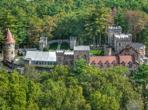Aerial Drone HDR Imagery of Searles Castle - Event Destination for Wedding Fundraisers & Receptions