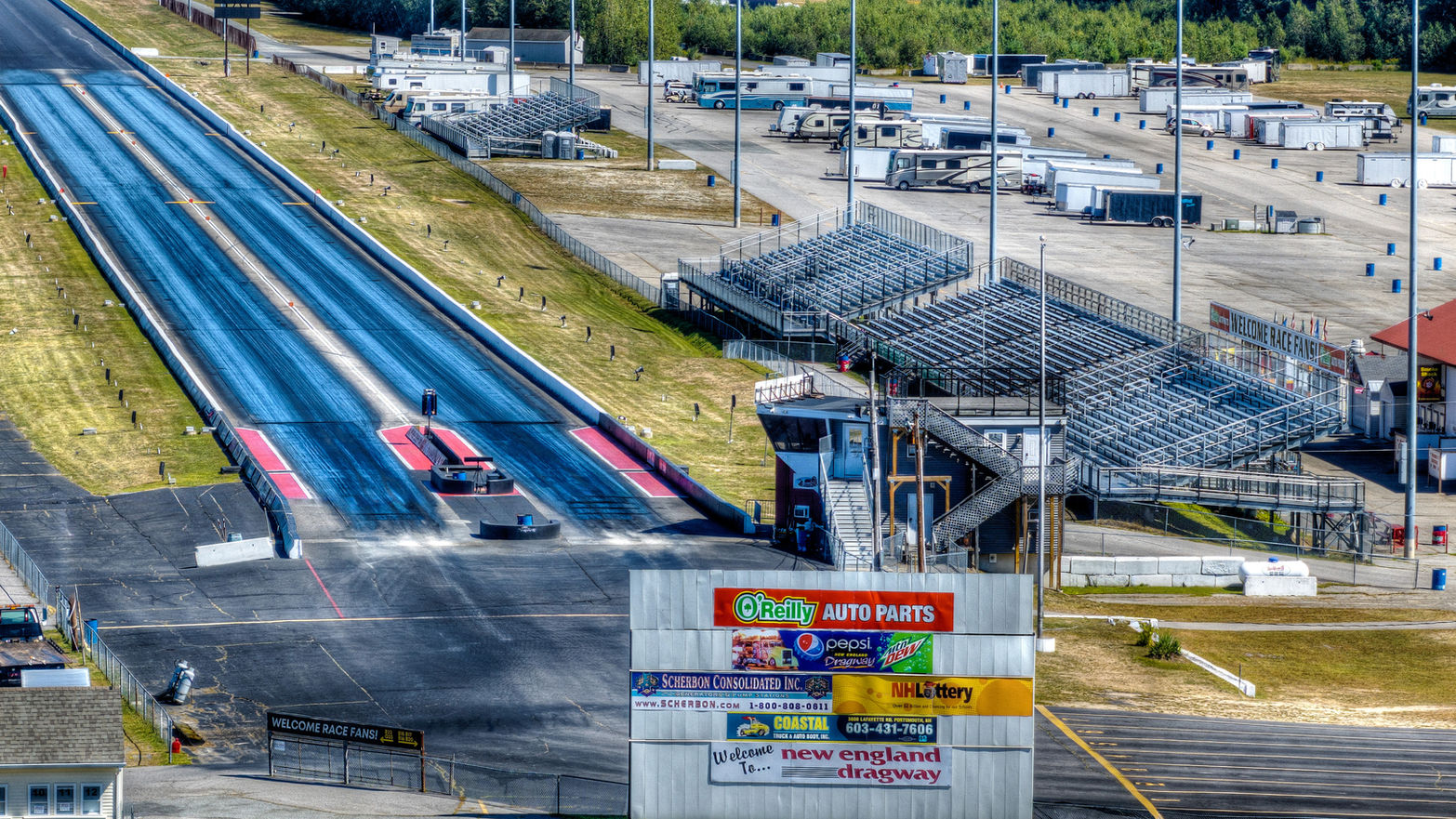 Aerial Drone HDR Imagery for Business - Dragway Racing Track