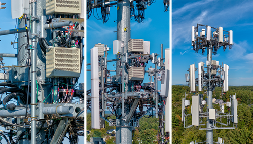 Aerial Drone Closeup Inspection Commercial Photography Imagery of Telecoms Wireless Tower