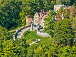 Aerial Drone HDR Imagery of Searles Castle - Event Destination for Wedding Fundraisers Receptions