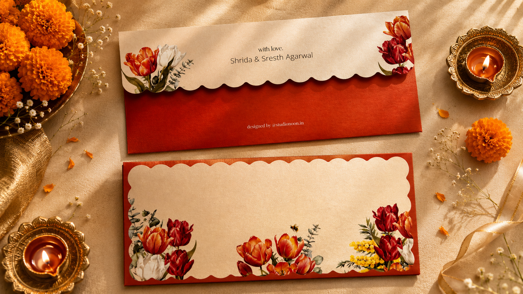 Tulip & Twine - Money Envelopes (Poppy Orange)