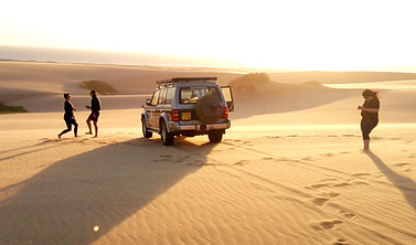 sunset in the dunes near Walvis Bay