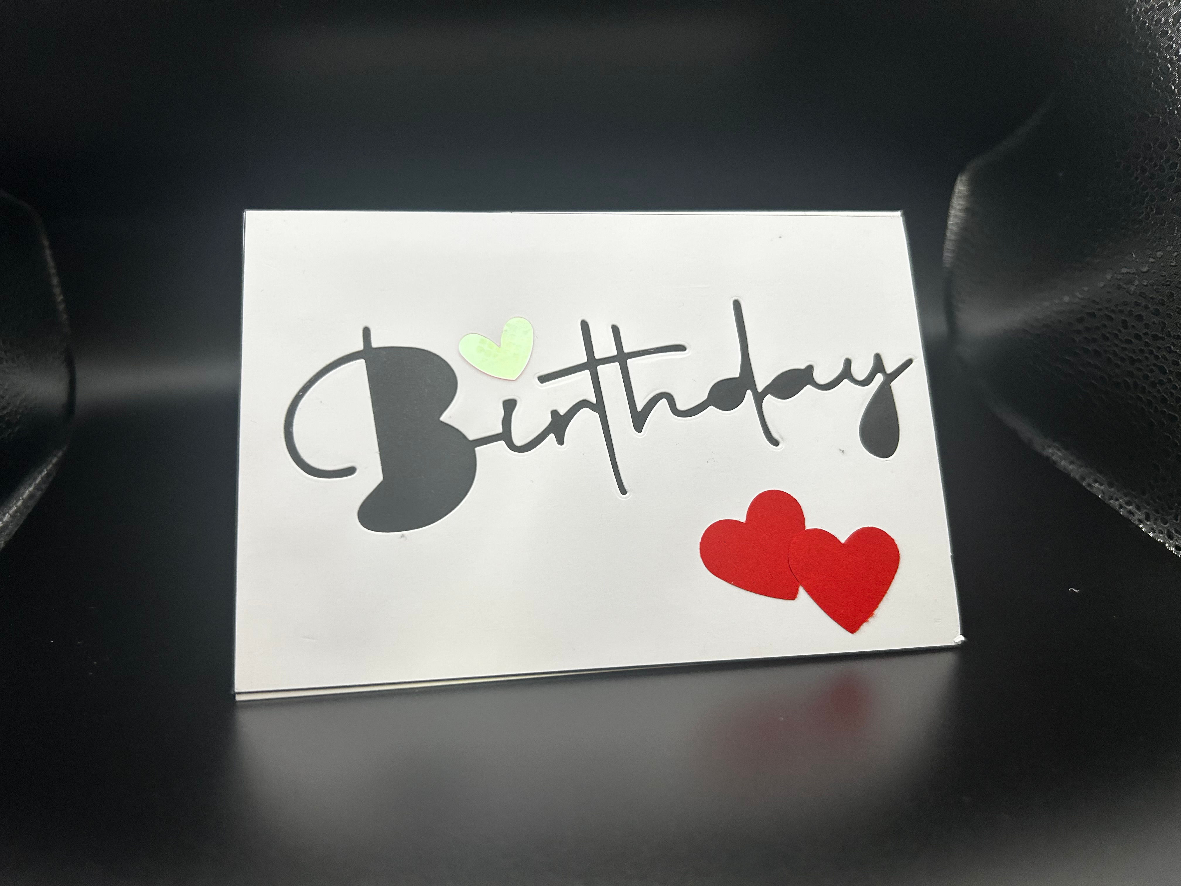 Birthday mit Herzen
