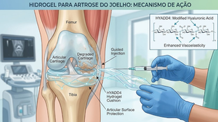A infiltração articular do joelho com hidrogel é um novo procedimento (recentemente disponível no Brasil), para tratamento da artrose (desgaste) do joelho. Especialistas definem este tratamento como a evolução da viscossuplementação com ácido hialurônico.