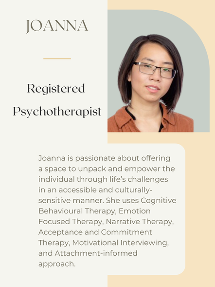 Joanna Zhu Registered Psychotherapist The Spruce Wellness Clinic