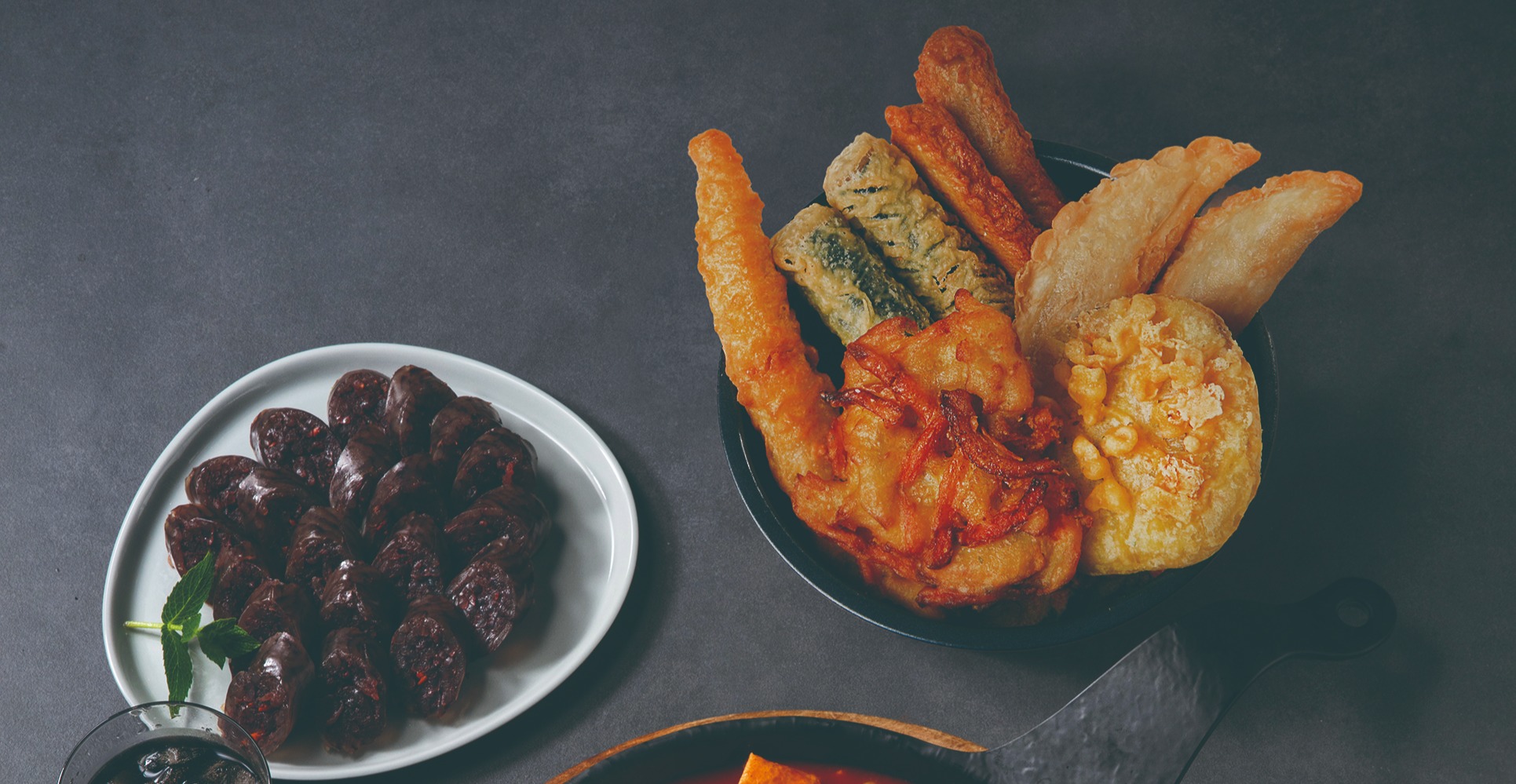 Arranged Food and Objects