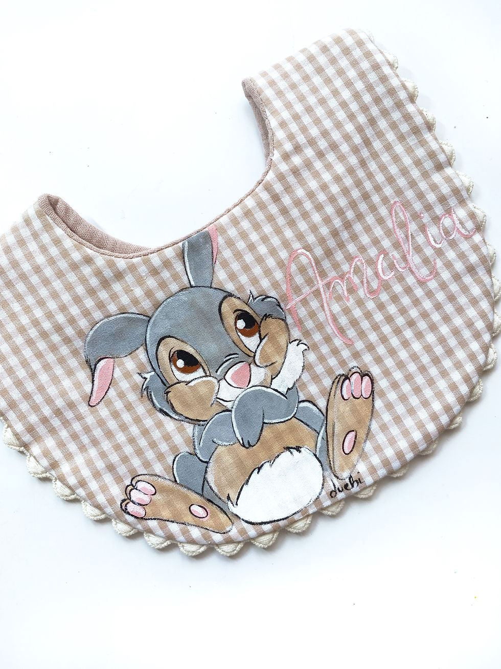 Miniatura: Bavaglino dipinto a mano quadretti