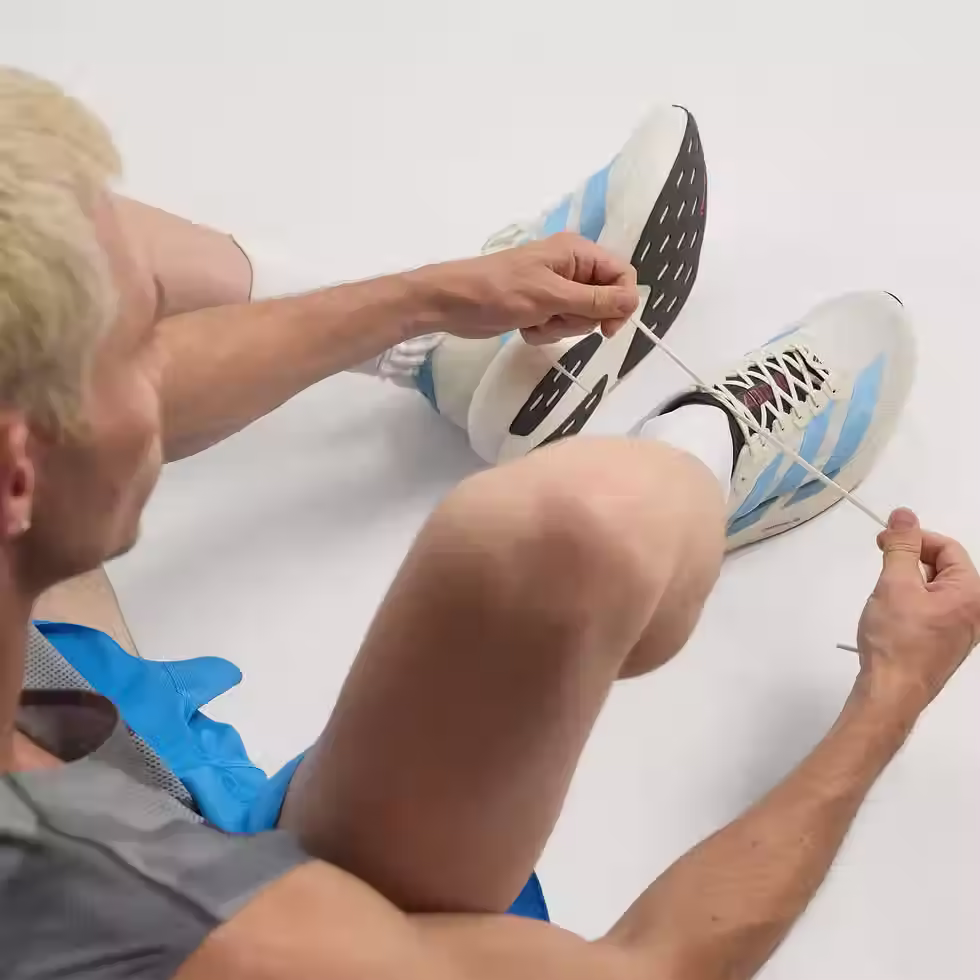 縮圖：Adizero Evo Sl Men's (Off White / Light Blue / Bright Red)