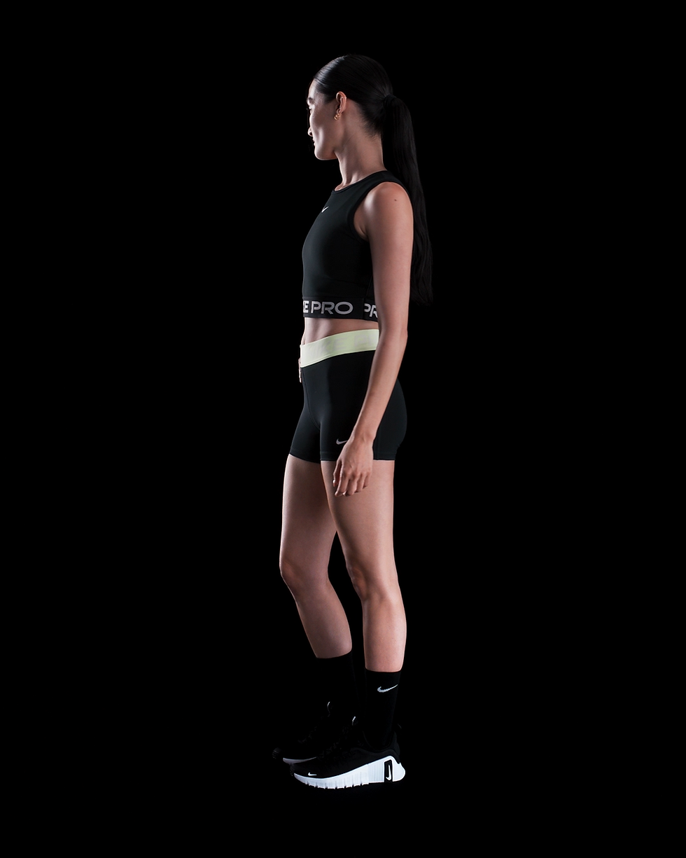 縮圖：Nike Pro Women's 3" Training Tights (Black/Barely Volt/White)