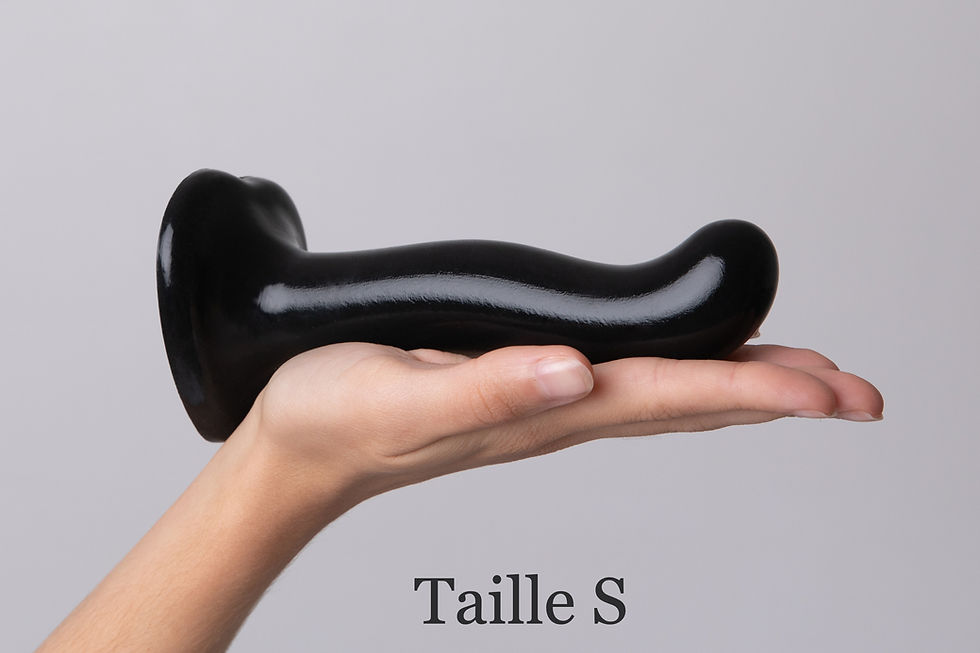 Miniature : dildo gode point P et point G allongé dans la main taille S