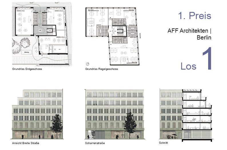 Wettbewerbsbeitrag - Los 1 - 1. Preis - AFF Architekten, Berlin