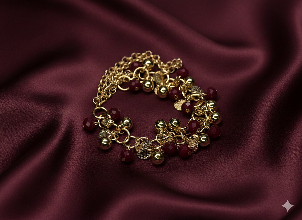 Multilayer Gold Charm Bracelet