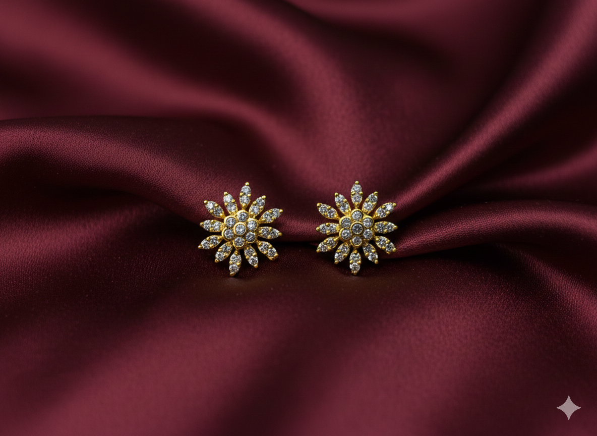 Sunburst Floral Studs