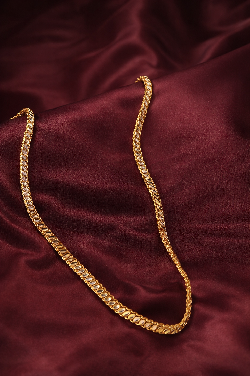 Designer Braided Mesh Gold Chain