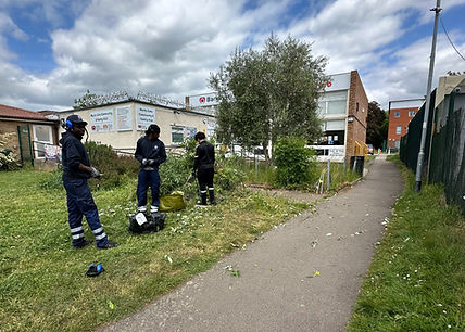 Hackney cohort have been doing landscaping near the Marks Gate Community Centre.