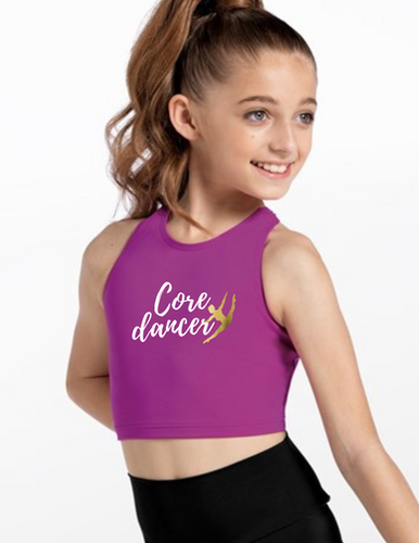 purple dance crop top