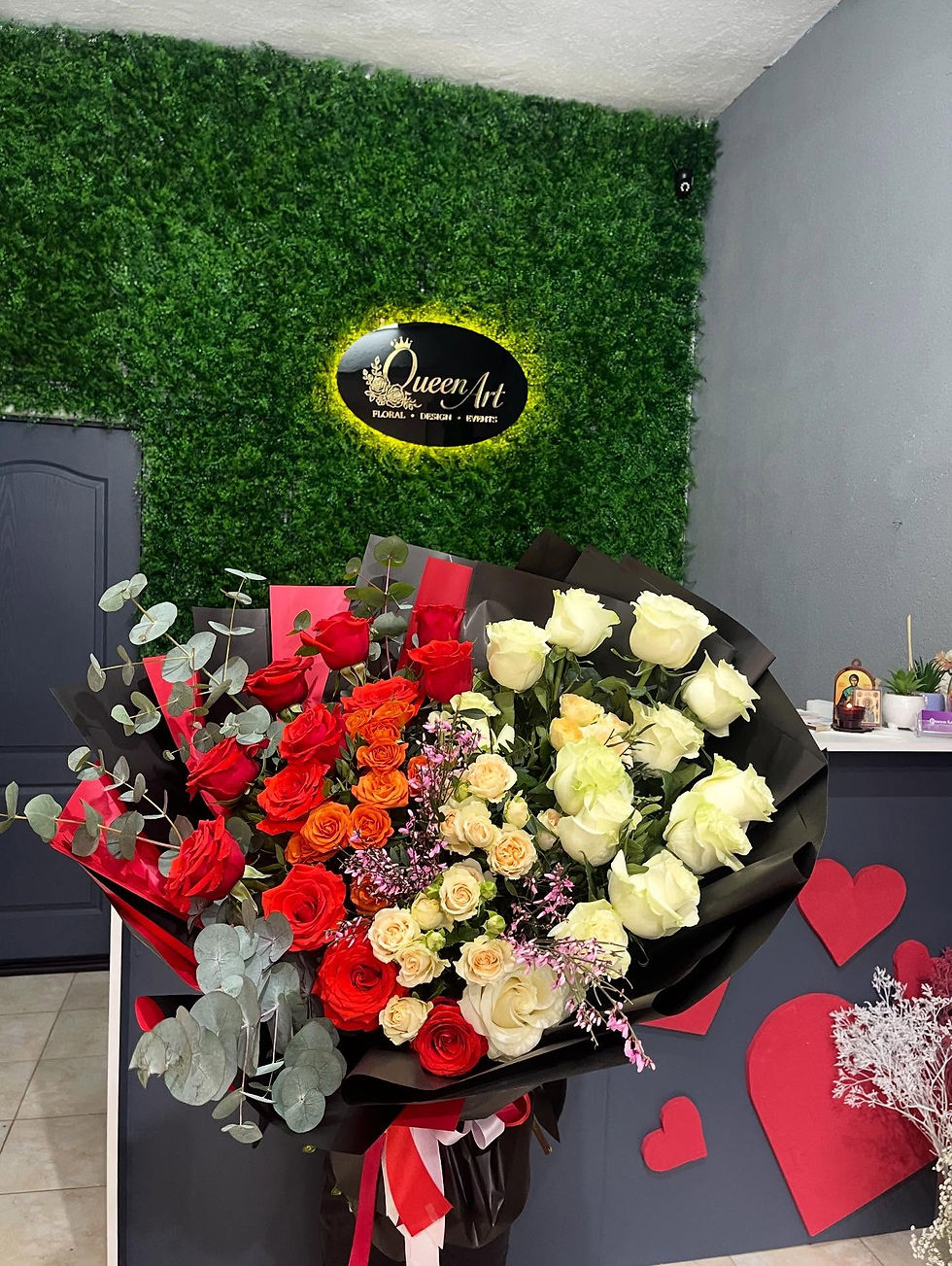 Miniatură: Copy of Buchet LOVE alb si roșu