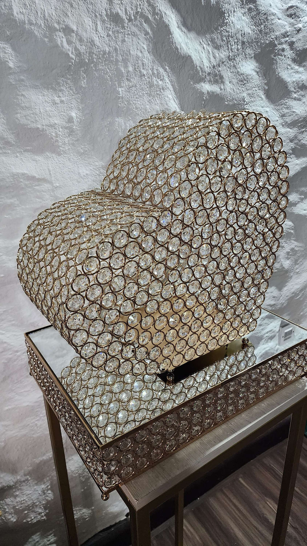 Miniatura: URNA CRISTAL DORADA