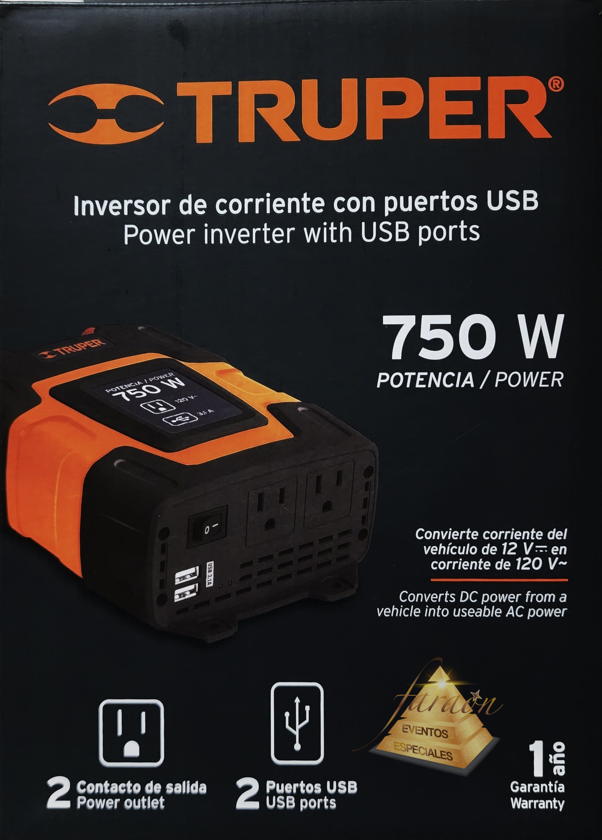 INVERSOR DE CORRIENTE 750 W