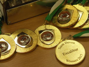 Presentation of Celebration Medals to Devon 2017 Excalibur Team Members