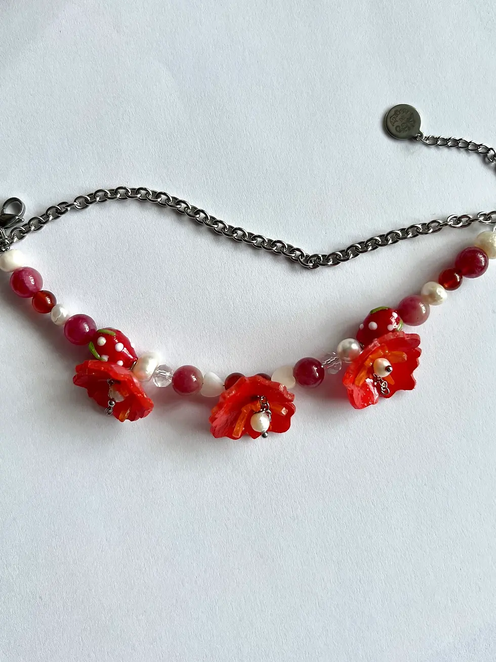 Miniaturbild: Red Blossom Armband