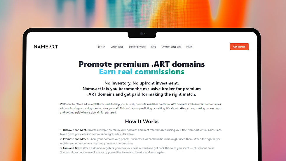 Meet Name.ART: The Platform That Pays You to Connect Great Domains With the Right Buyers