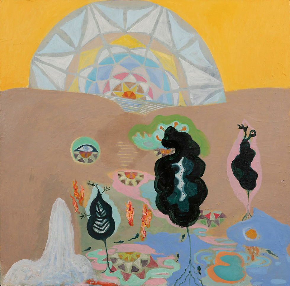 Waking up at dawn oil on canvas 100x100cm (2)