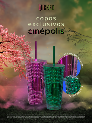 Cinépolis lança combo exclusivo de "Wicked" com copos colecionáveis!