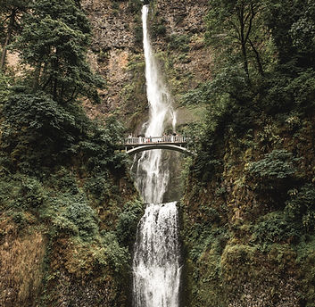 Waterfall With Bridge