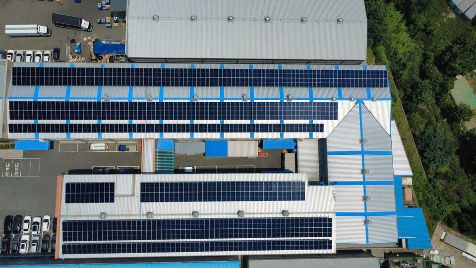 경남 양산 421.85kWp 공장 지붕 태양광 발전소