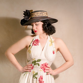 Bea Evie vintage inspired hats vintage millinery Jewel in the Crown navy 1.jpg