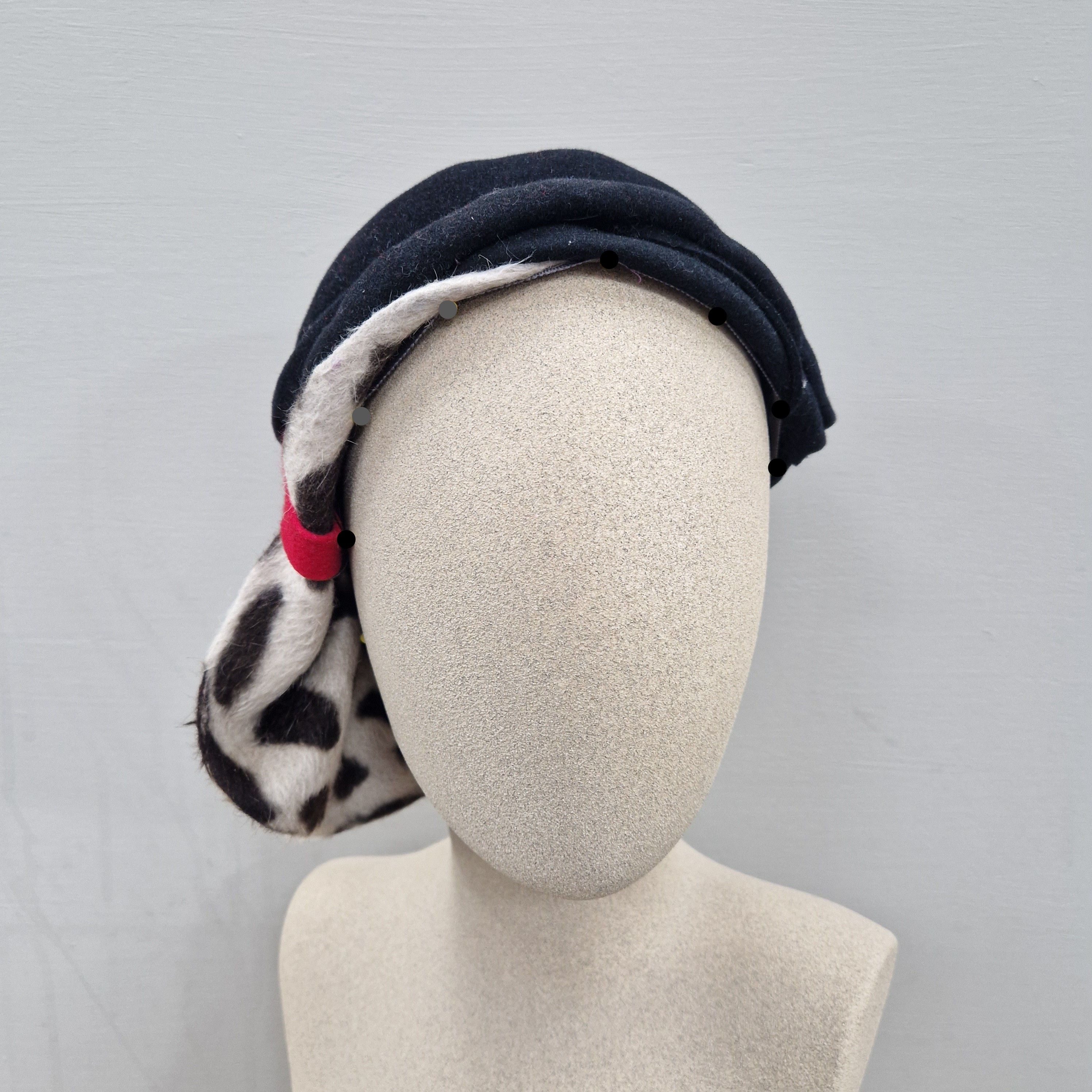 Draper's Cloche - Black Ocelot