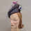 Thumbnail: Draped Straw Headpiece - Ombre Aubergine