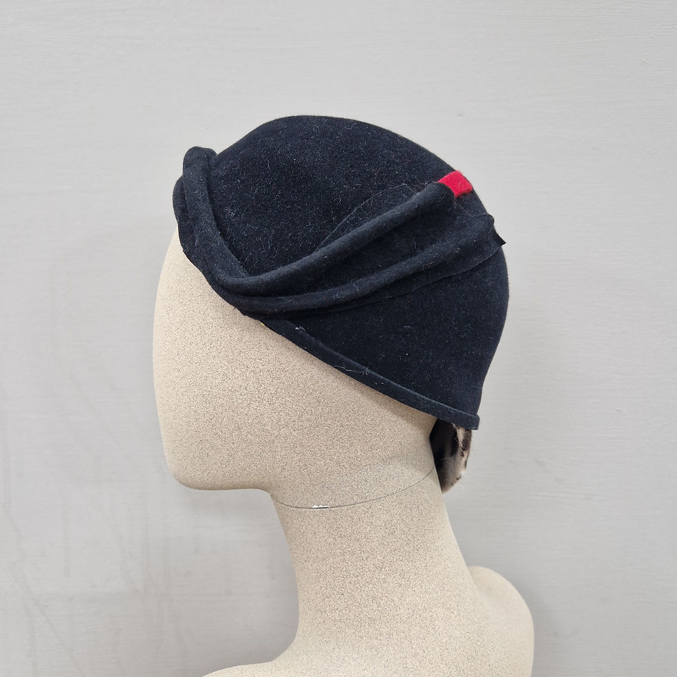 Thumbnail: Draper's Cloche - Black & Ocelot