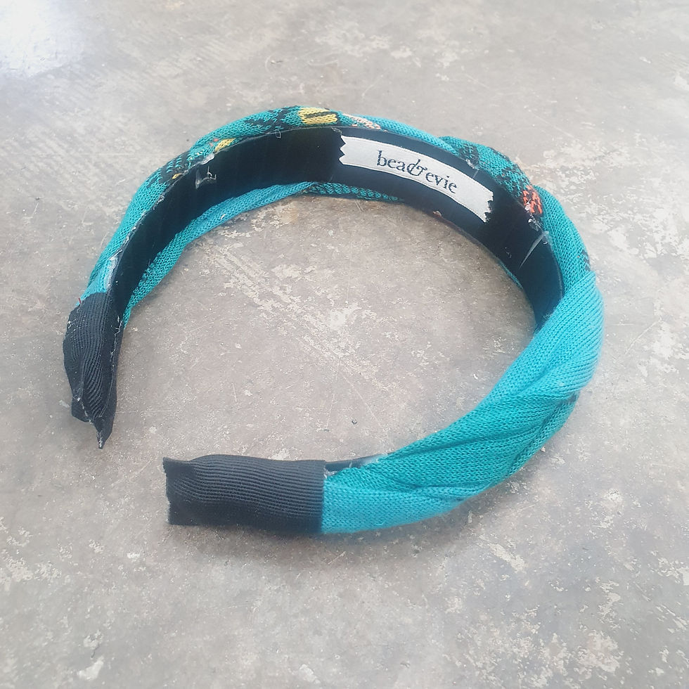 Thumbnail: Plaited Teal Green Lolita Headband