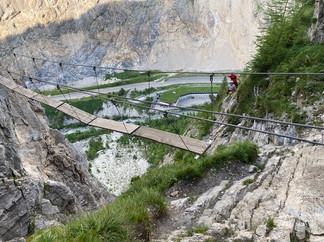 Randonnées estivales autour de Tignes le lac en passant par la via ferrata  de val d'Isère