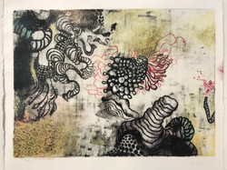 Wood lithograph print