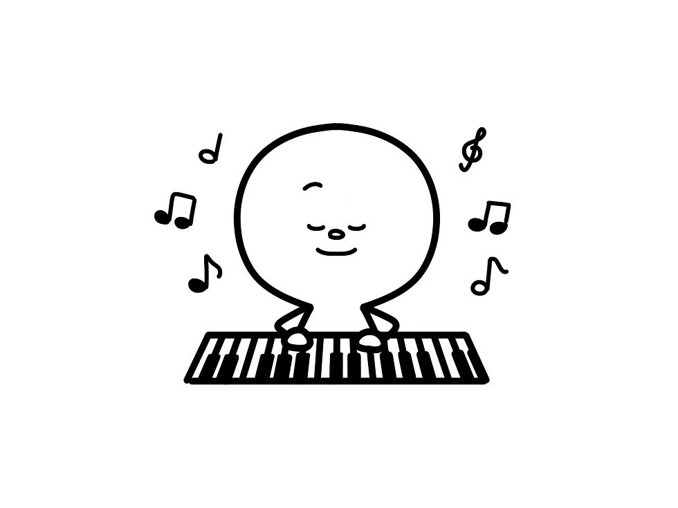 ピアノを弾くイラスト