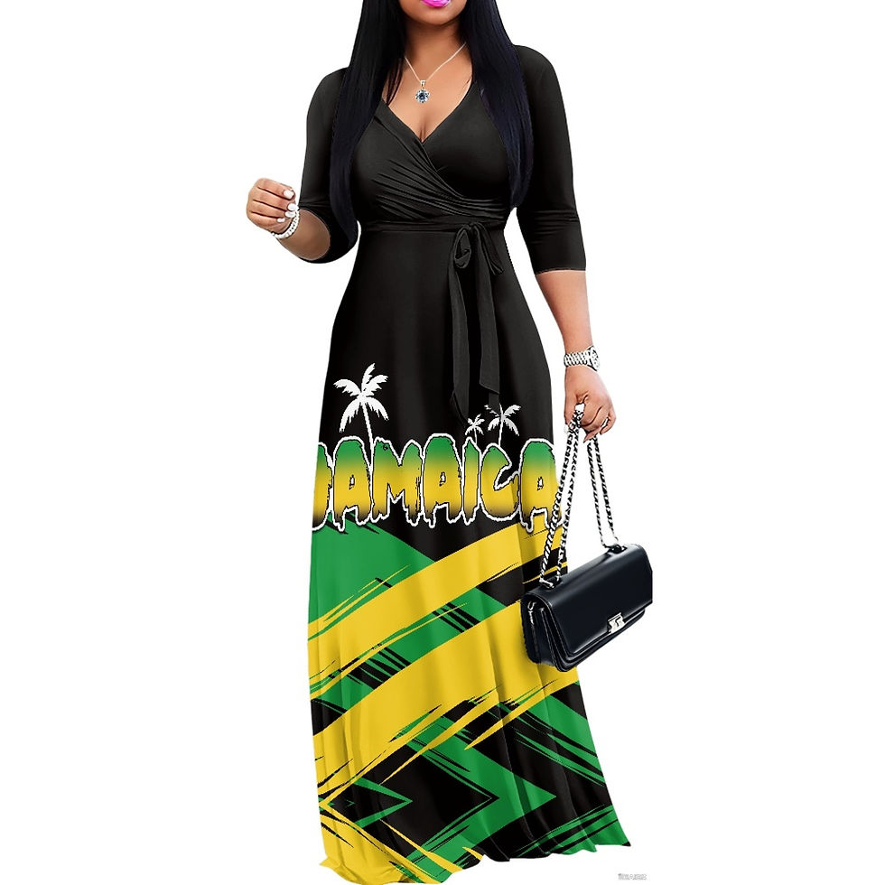 jamaican maxi dress Jamaican Flag maxi Dress