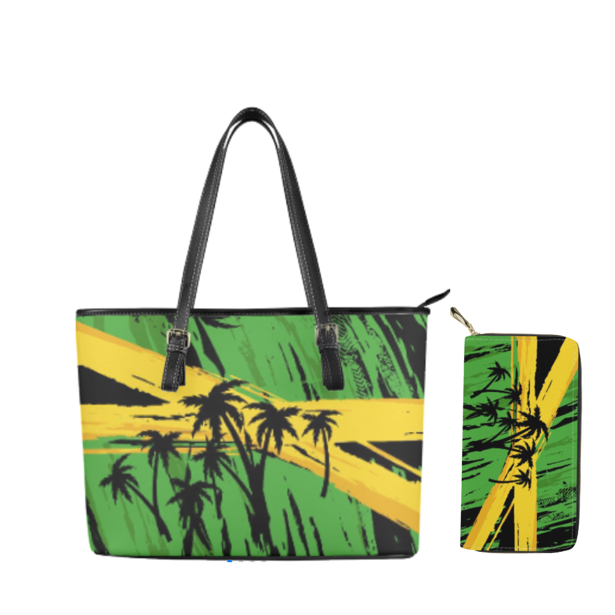 Casual Jamaican Pattern Design Pu Leather Handbag Women's Handbags and Purses