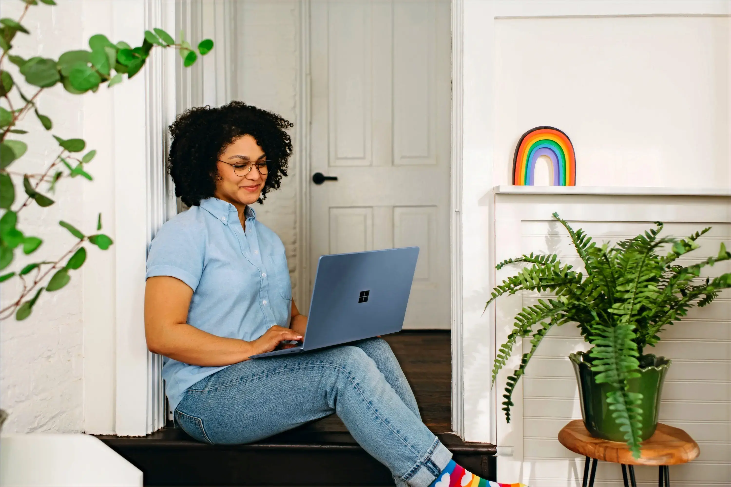 Black Woman in Online Counselling Calgary & Alberta.webp