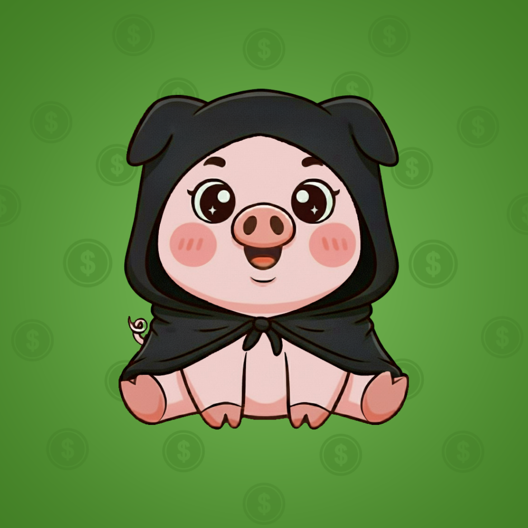 Hood Piggy Green/Coin